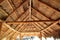 Caribbean wooden sun roof Palapa