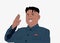 Caricature character illustration of Kim Jong Un