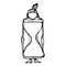 Caricature Hourglass Female Body Shape Sketch. Hand Drawn Vector Illustration Isolated on a White Background.