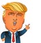 Caricature of presidential candidate Donald Trump