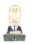 Caricature of Putin and the nullification of presidential terms