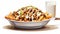 Caricature-style Poutine Meal With French Fries And Sauce