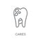 Caries linear icon. Modern outline Caries logo concept on white