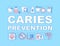 Caries prevention word concepts banner