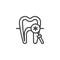 Caries treatment outline icon