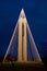 Carillon Bell Tower with Christmas Lights at Night, HDR, Dayton, Ohio