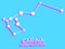 Carina constellation 3d symbol. Constellation icon in isometric style on blue background. Cluster of stars and galaxies. Vector