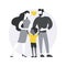 Caring adoptive fathers abstract concept vector illustration.