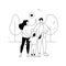 Caring adoptive fathers abstract concept vector illustration.