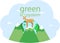 Caring for green ecosystem on planet concept. Deer, representative of biodiversity of Earth
