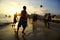 Carioca Brazilians Playing Altinho Futebol Beach Football