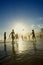 Carioca Brazilians Playing Altinho Futebol Beach Football