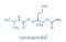Carisoprodol drug molecule. Skeletal formula.