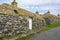 CARLOWAY, GREAT BRITAIN - AUGUST 17: Gearrannan Blackhouse Village Museum at Harris and Lewis Island, Outer Hebrides, Scotland