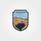 Carlsbad caverns national park logo vector symbol design, U.S. national park cave emblem illustration design