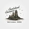 carlsbad caverns national park vintage logo vector illustration design