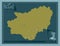 Carmarthenshire, Wales - Great Britain. Solid. Labelled points o