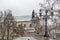 Carmelite church and Adam Mickiewicz monument in Warsaw, Poland