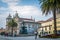 Carmo and Carmelitas church with beautiful square on a sunny day in Porto Portugal.