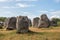 Carnac stones - Alignments of Kermario - rows of menhirs in Brittany