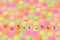 Carnaval party background concept. Space for text, copyspace. word in Italian language Carnevale in each colorful confetti.