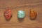 Carnelian, Beryl, Emerald, Amber. Collection of natural stones o