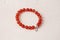 Carnelian bracelet. Bracelet made of stones on hand from natural stone Carnelian. Bracelet made of natural stones. Handmade