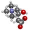 Carnitine molecule, chemical structure. Often found in nutritional supplements. Natural food sources include red meat and dairy