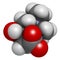 Carnitine molecule, chemical structure. Often found in nutritional supplements. Natural food sources include red meat and dairy