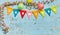 Carnival background with festive bunting