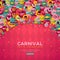 Carnival Banner With Flat Icons in Circles