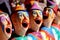 Carnival clowns at the Ekka Brisbane Exhibition or Royal Queensland Show, Brisbane, Australia