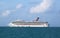 Carnival Conquest Cruise Ship anchors near Belize City