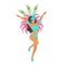 Carnival dancer silhouette.