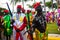 Carnival in the Dominican Republic, Two black men dressed as voodoo shamans at a festival