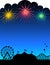 Carnival Fireworks Background/eps