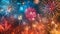Carnival Fireworks Extravaganza. Dazzling Night Sky Illumination