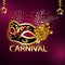 Carnival gold text effect with creative gold mask