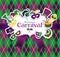 Carnival icons and seamless pattern