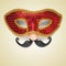 Carnival mask with fake nose and moustache