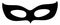 Carnival mask icon. Black holiday eyemask silhouette