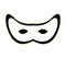 Carnival mask icon illustrated in vector on white background