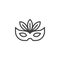 Carnival mask outline icon