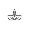 Carnival mask outline icon