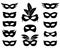 Carnival mask silhouettes