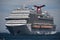 Carnival Panorama cruise ship tendered at Cabo San Lucas in Mexico