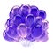 Carnival party balloons blue purple. happy birthday decoration