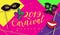 Carnival Party Festive poster Mardi Gras, Brazilian Festival sign template vector
