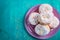 Carnival powdered sugar raised donuts - German Berliner donuts