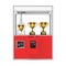 Carnival Red Toy Claw Crane Arcade Machine with Golden Trophy. 3